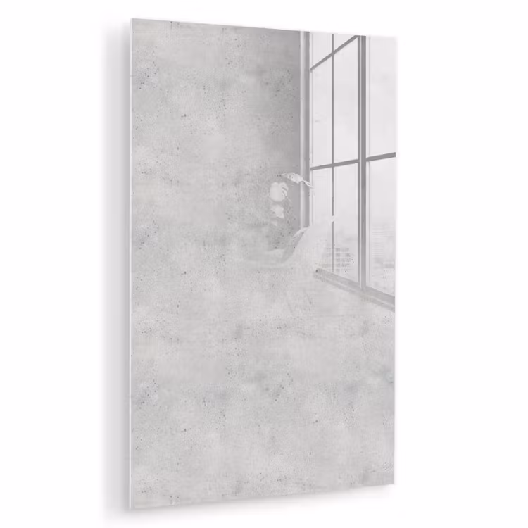 Glas schilderij - Grijs - Beton - Neutraal — 1