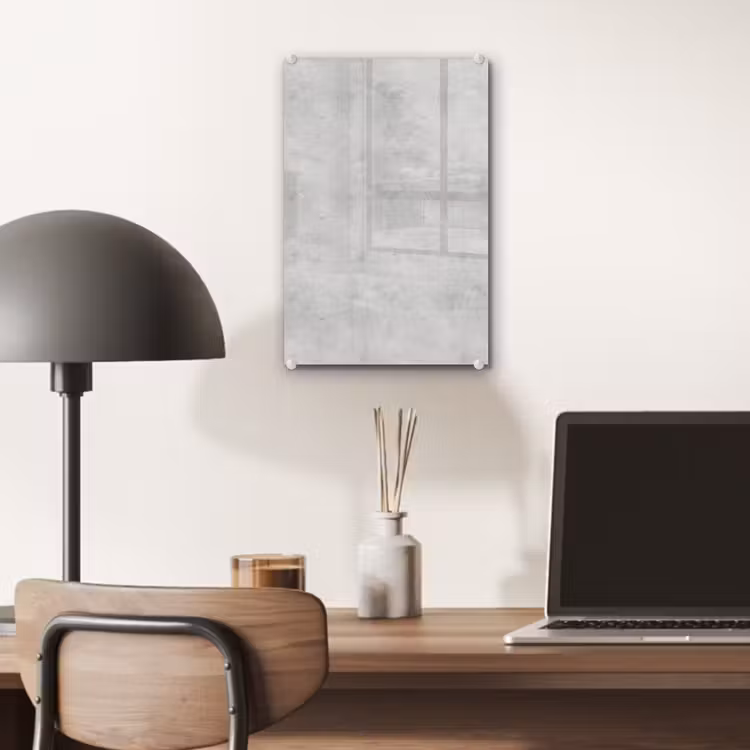 Glas schilderij - Grijs - Beton - Neutraal — 7