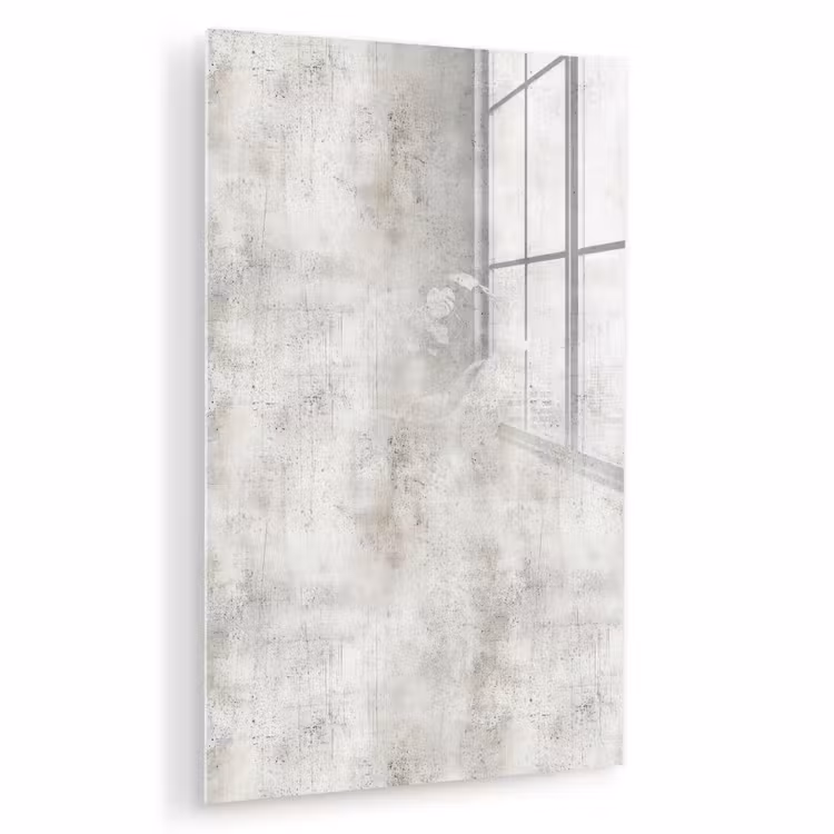 Glas schilderij - Grijs - Beton - Verweerd — 1