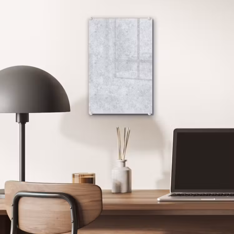 Glas schilderij - Grijs - Terrazzo-effect - Beton — 7