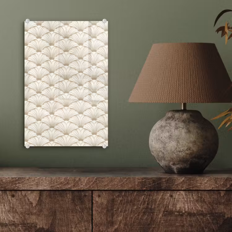 Glas schilderij - Klassiek - Art - Beige — 4