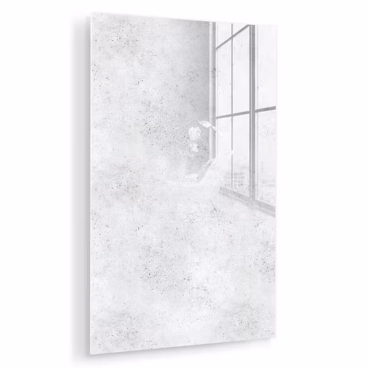 Glas schilderij - Lichtgrijs - Betonstructuur - Subtiel — 1