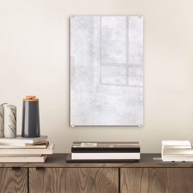 Glas schilderij - Lichtgrijs - Betonstructuur - Subtiel — 2