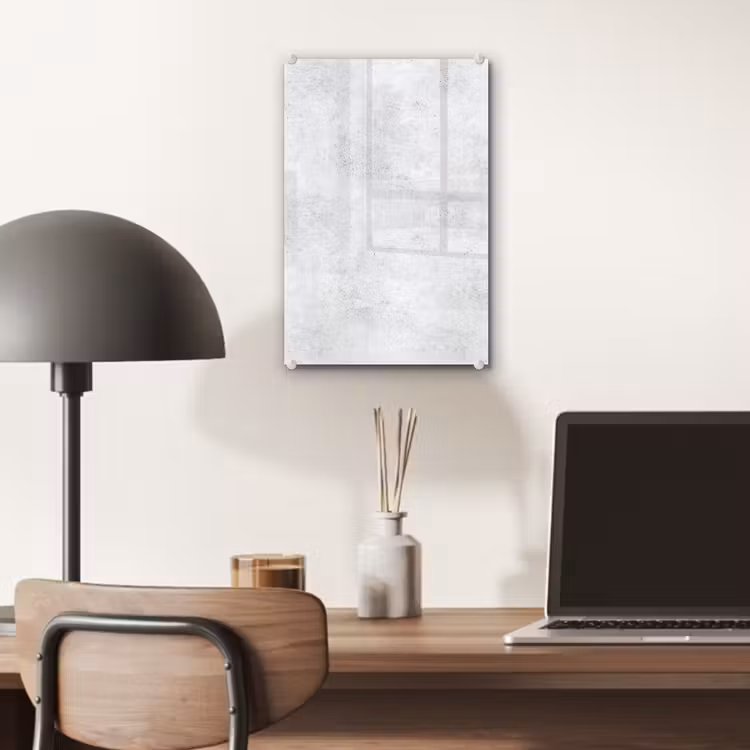Glas schilderij - Lichtgrijs - Betonstructuur - Subtiel — 7