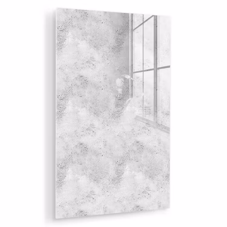 Glas schilderij - Lichtgrijs - Ruw - Subtiel — 1