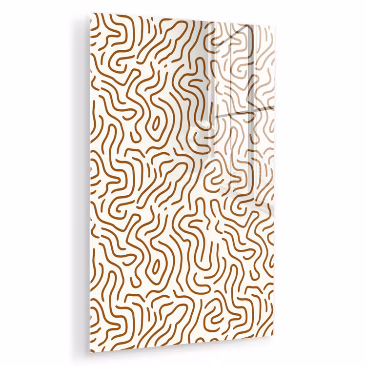 Glas schilderij - Minimalistisch - Patroon - Terracotta — 1
