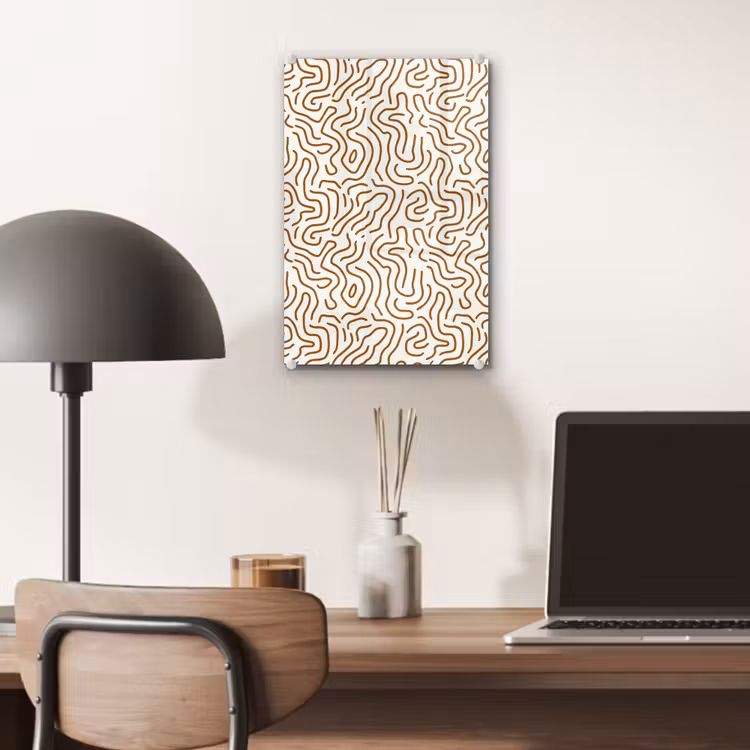 Glas schilderij - Minimalistisch - Patroon - Terracotta — 7