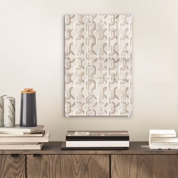 Glas schilderij - Motief - Abstract - Beige — 2