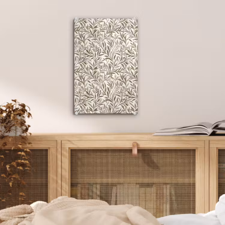 Glas schilderij - Takken - Botanisch - Taupe — 5