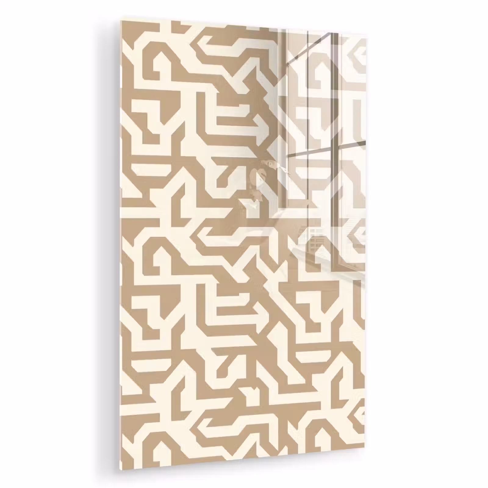 Glas schilderij - Modern - Abstract - Beige — 1