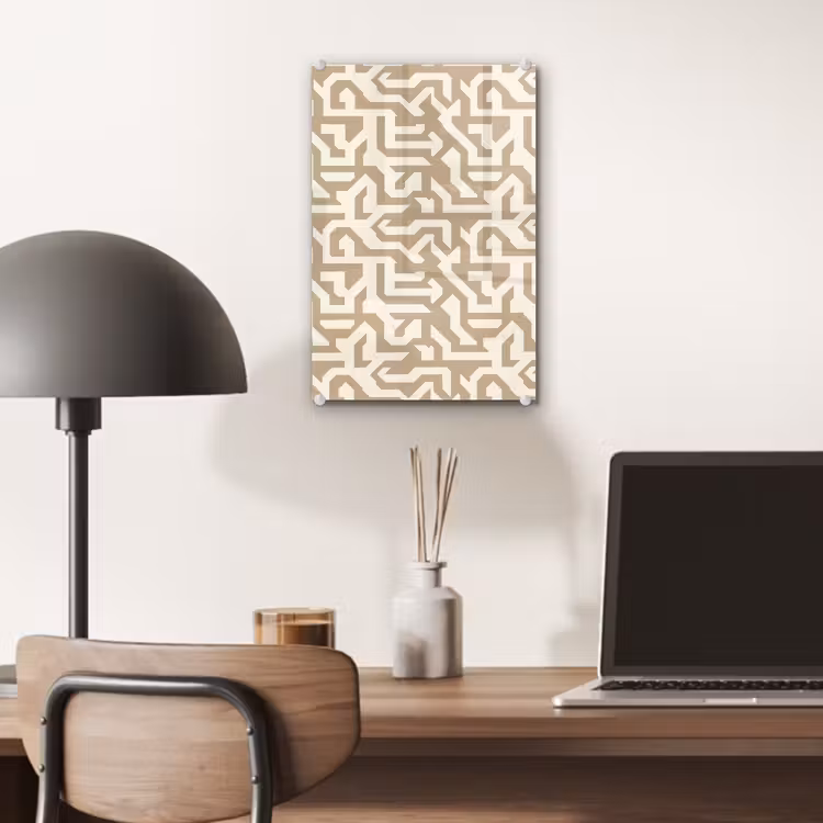 Glas schilderij - Modern - Abstract - Beige — 7