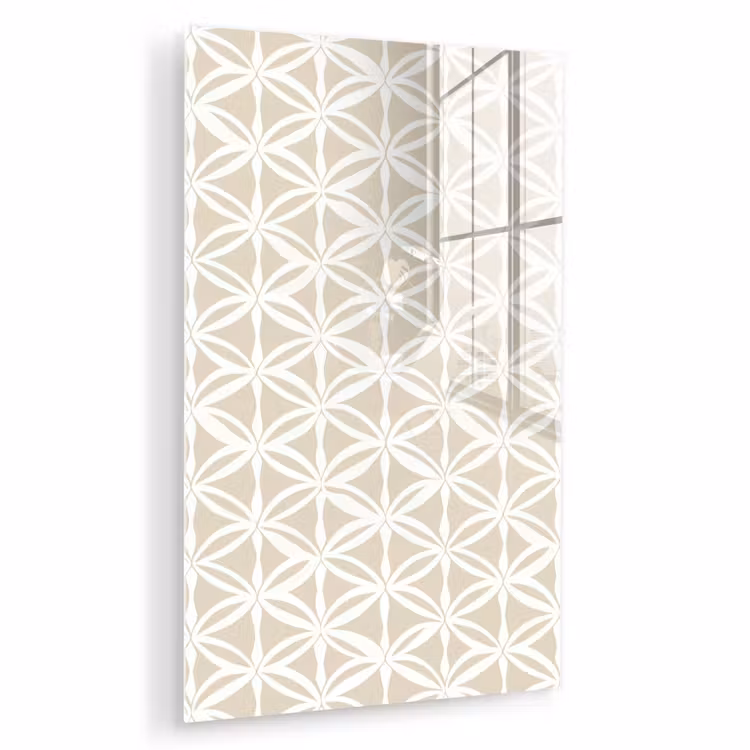 Glas schilderij - Motief - Modern - Beige — 1