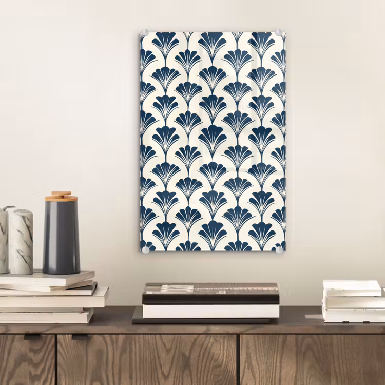 Glas schilderij - Klassiek - Motief - Blauw — 2