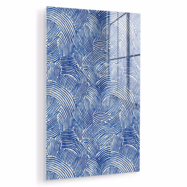 Glas schilderij - Modern - Abstract - Blauw — 1