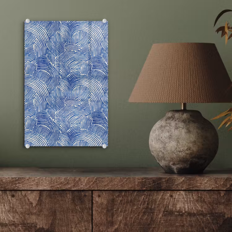 Glas schilderij - Modern - Abstract - Blauw — 4