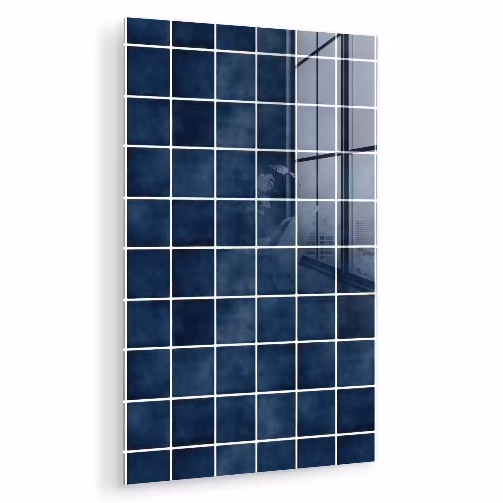 Glas schilderij - Tegel - Modern - Blauw — 1