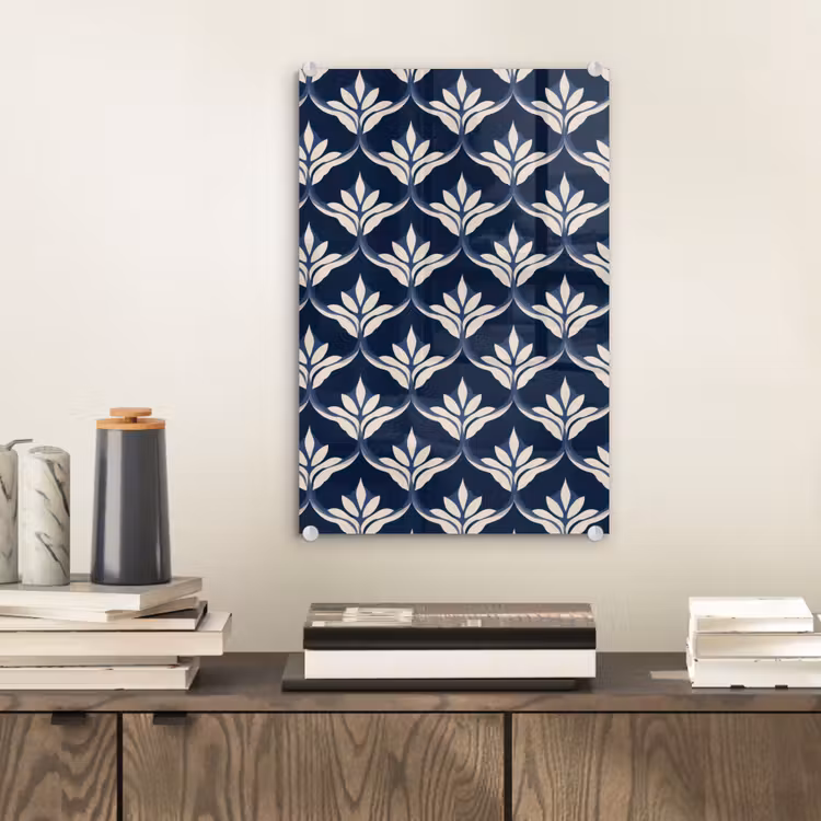 Glas schilderij - Modern - Ontwerp - Blauw — 2