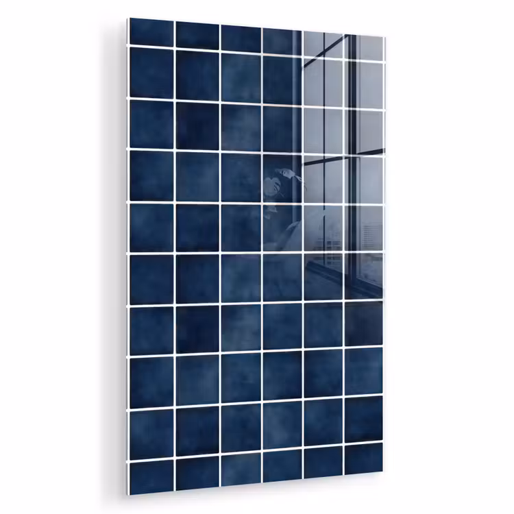 Glas schilderij - Tegel - Modern - Blauw — 1