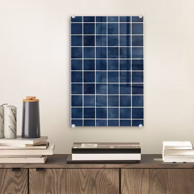 Glas schilderij - Tegel - Modern - Blauw — 2