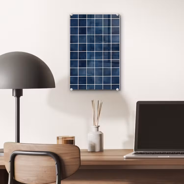 Glas schilderij - Tegel - Modern - Blauw — 7