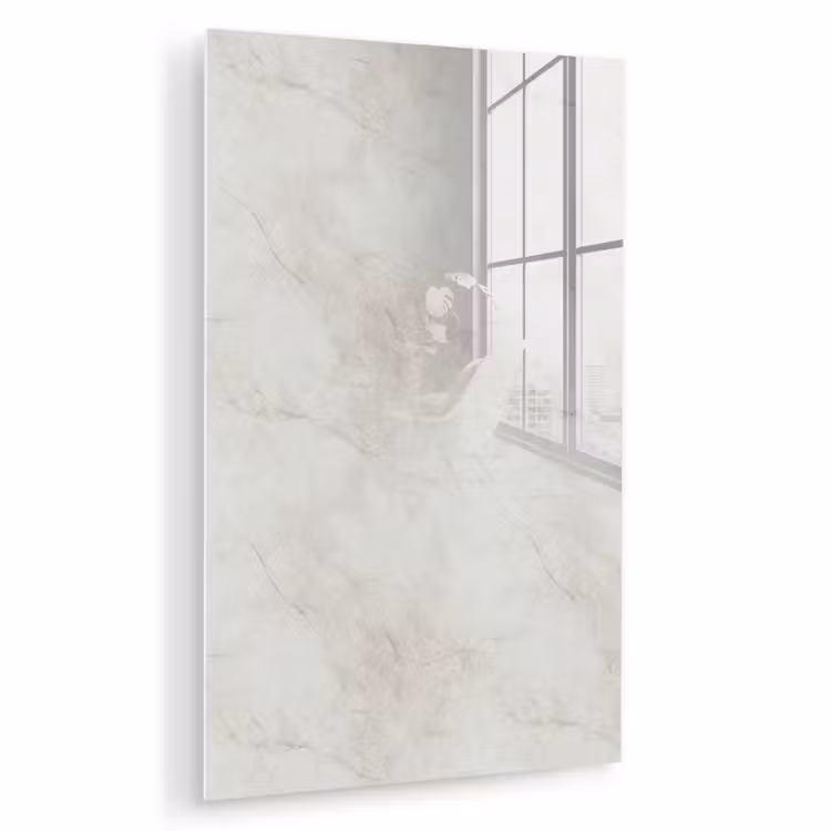 Glas schilderij - Grijs - Marmer - Aders — 1