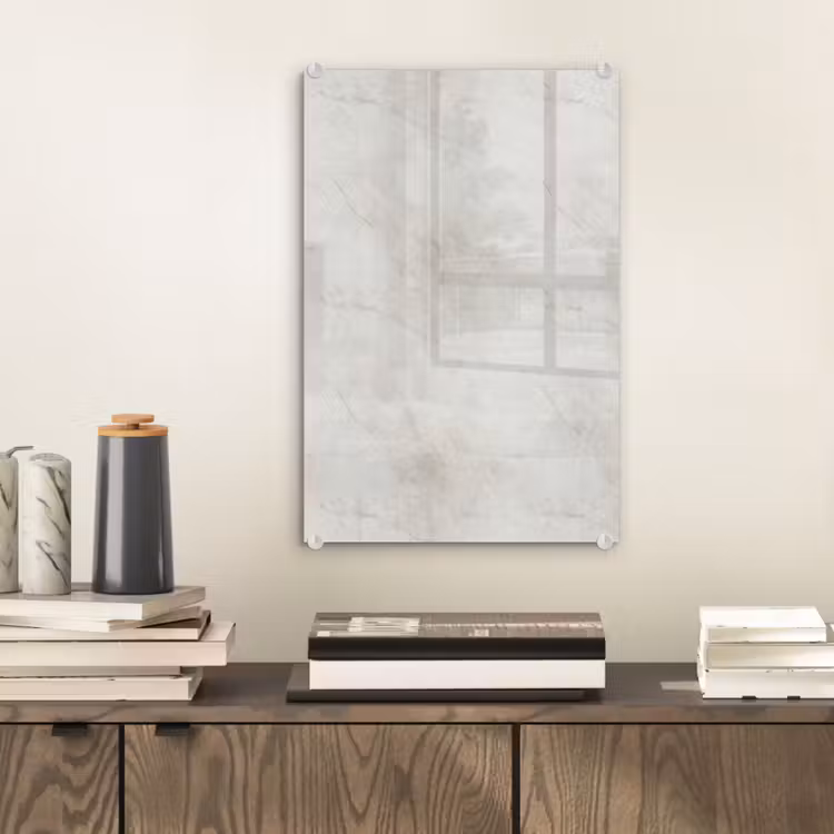 Glas schilderij - Grijs - Marmer - Aders — 2