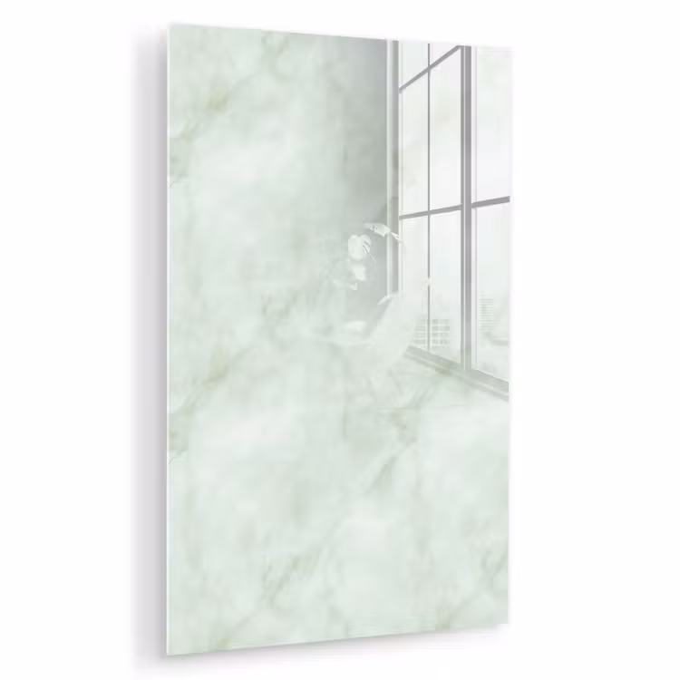 Glas schilderij - Groen - Marmer - Vloeiende aders — 1