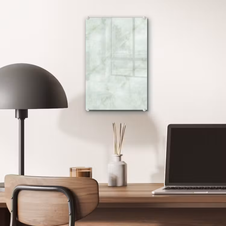 Glas schilderij - Groen - Marmer - Vloeiende aders — 7