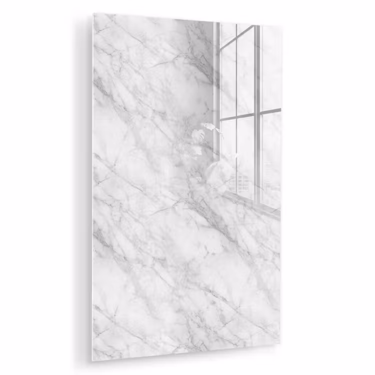 Glas schilderij - Klassiek - Marmer - Grijs — 1