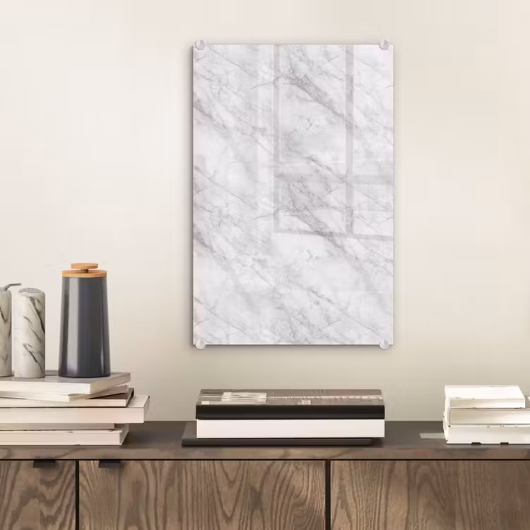 Glas schilderij - Klassiek - Marmer - Grijs — 2
