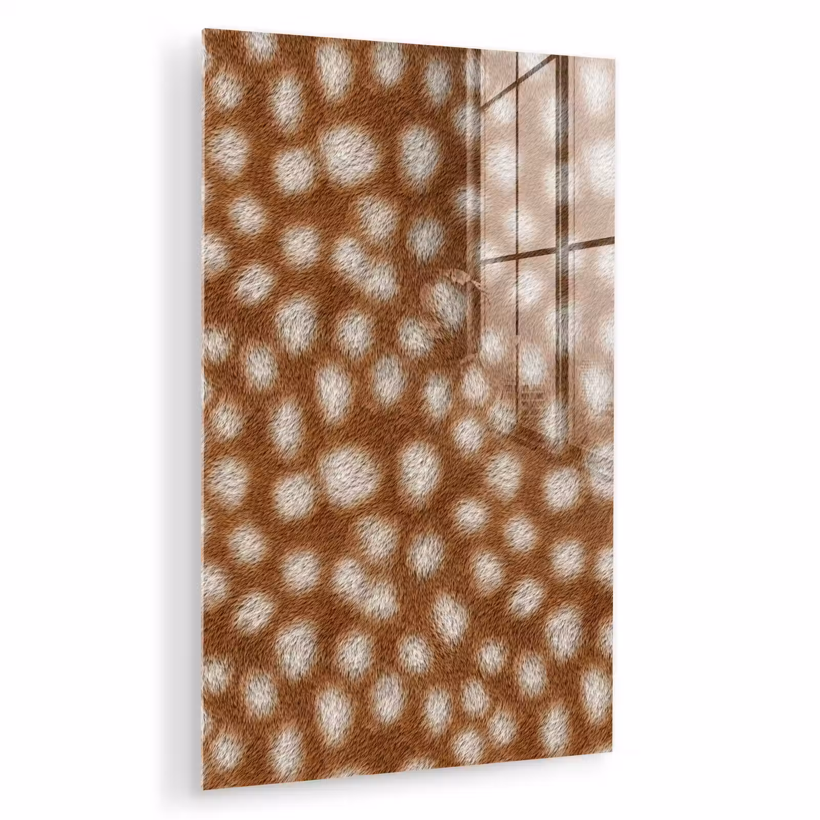 Glas schilderij - Hert - Bruin - Vacht — 1