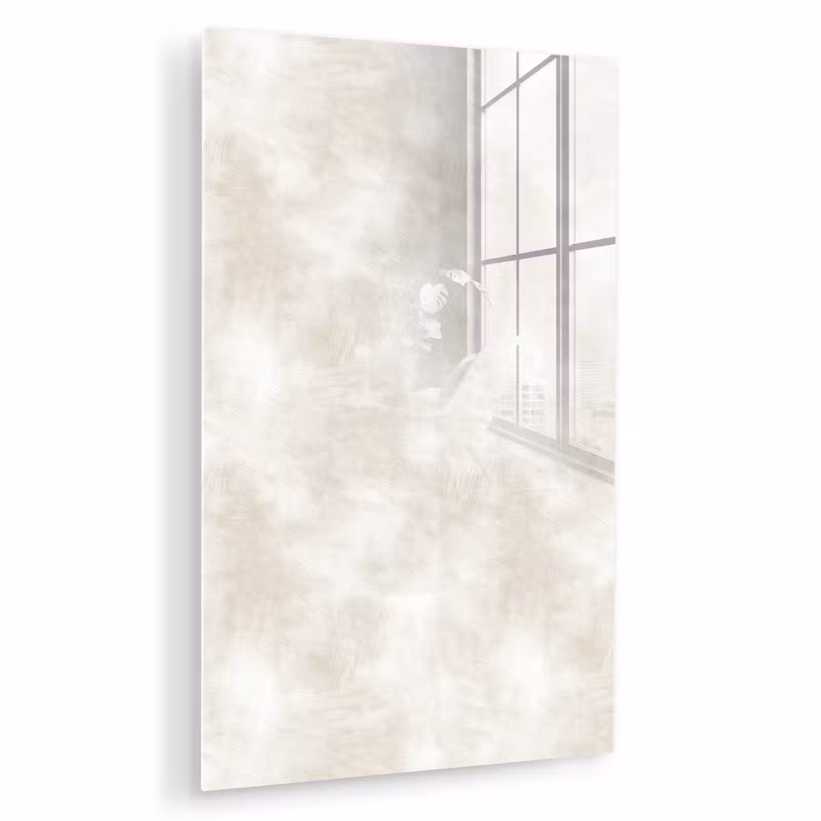 Glas schilderij - Subtiel - Structuur - Beige — 1