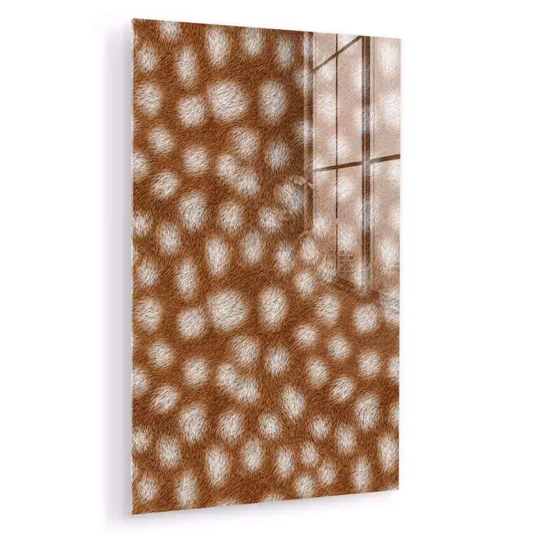 Glas schilderij - Hert - Bruin - Vacht — 1