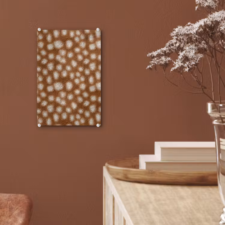 Glas schilderij - Hert - Bruin - Vacht — 6