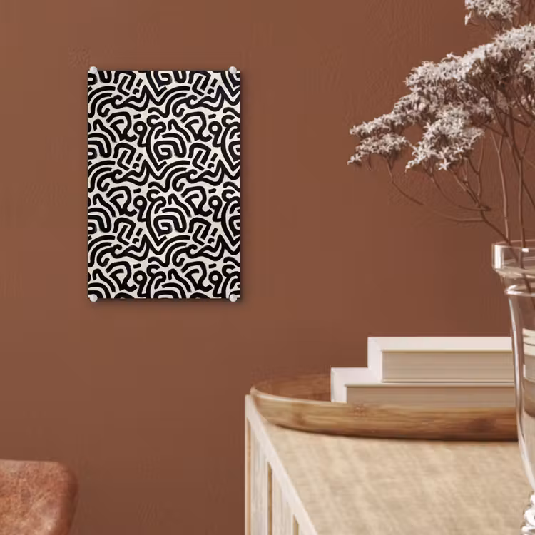 Glas schilderij - Modern - Abstract - Zwart — 6