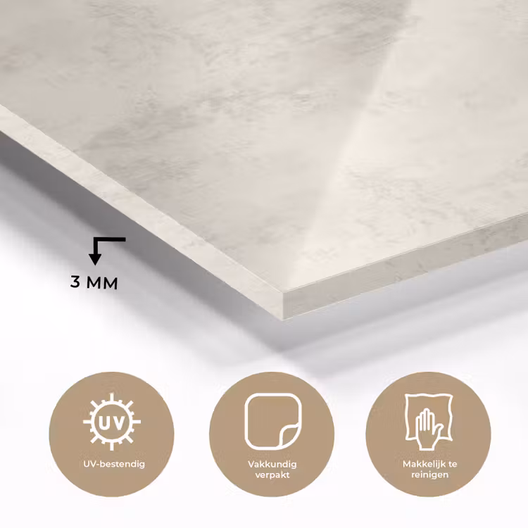 Glas schilderij - Patroon - Organisch - Beige — 3