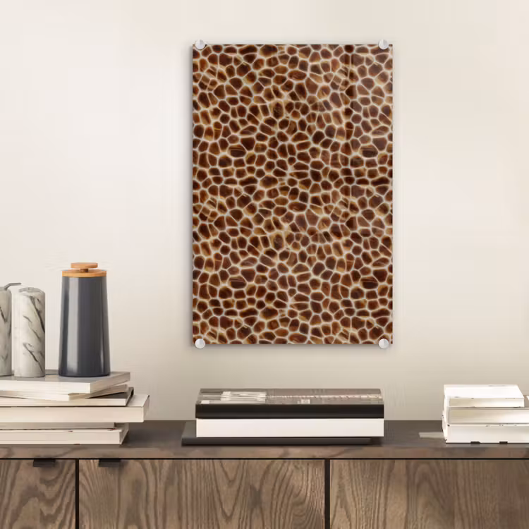 Glas schilderij - Schildpad - Bruin - Patroon — 2