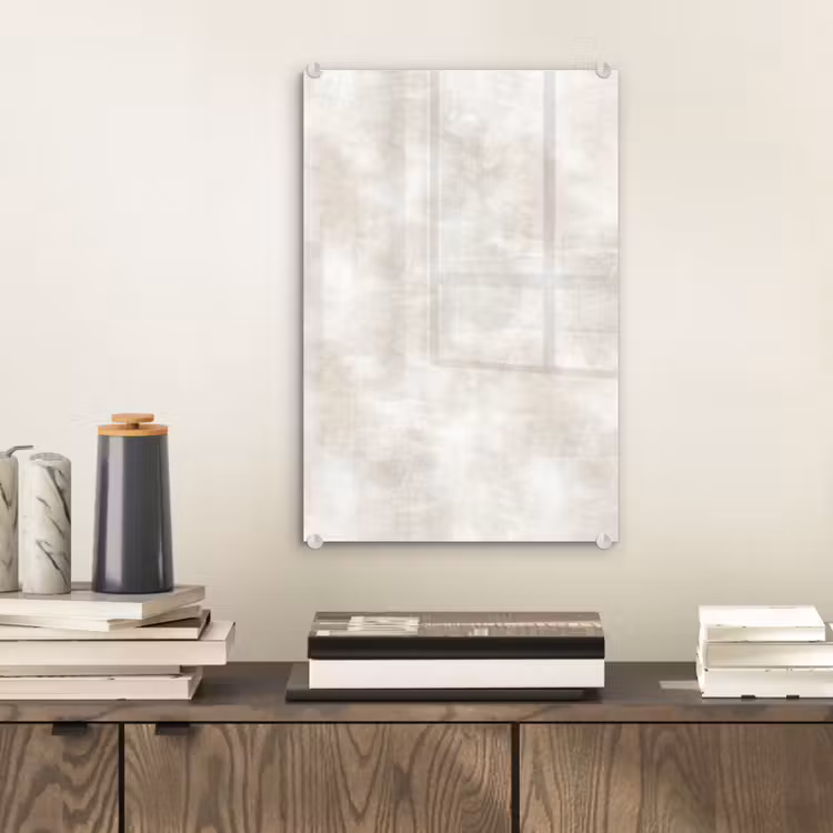Glas schilderij - Subtiel - Structuur - Beige — 2