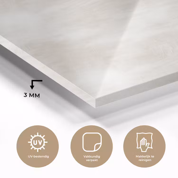 Glas schilderij - Subtiel - Structuur - Beige — 3