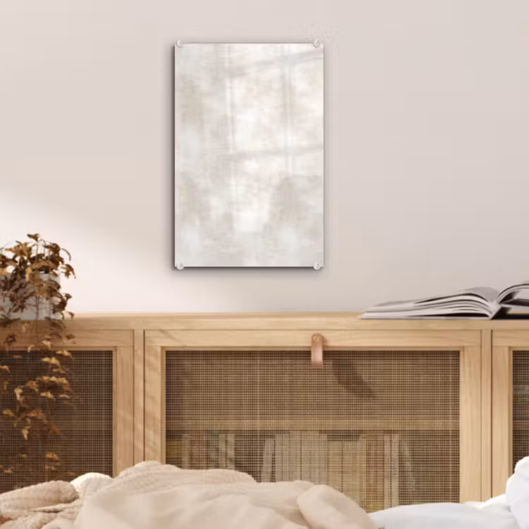 Glas schilderij - Subtiel - Structuur - Beige — 5