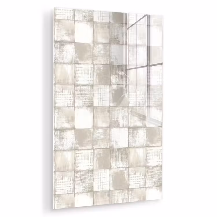 Glas schilderij - Tegel - Patroon - Verweerd — 1