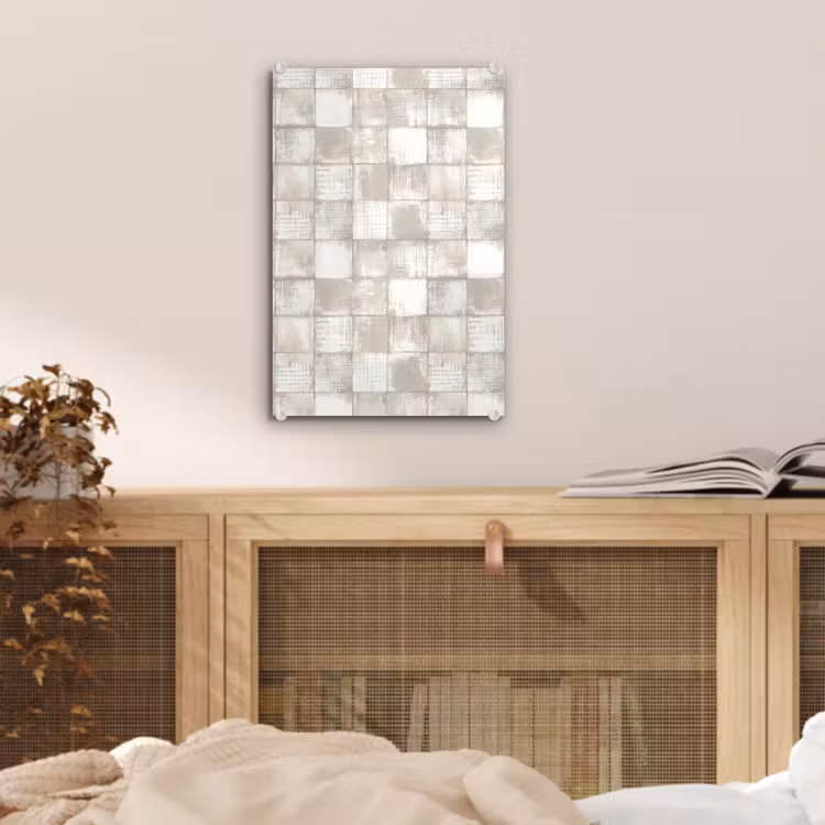Glas schilderij - Tegel - Patroon - Verweerd — 5