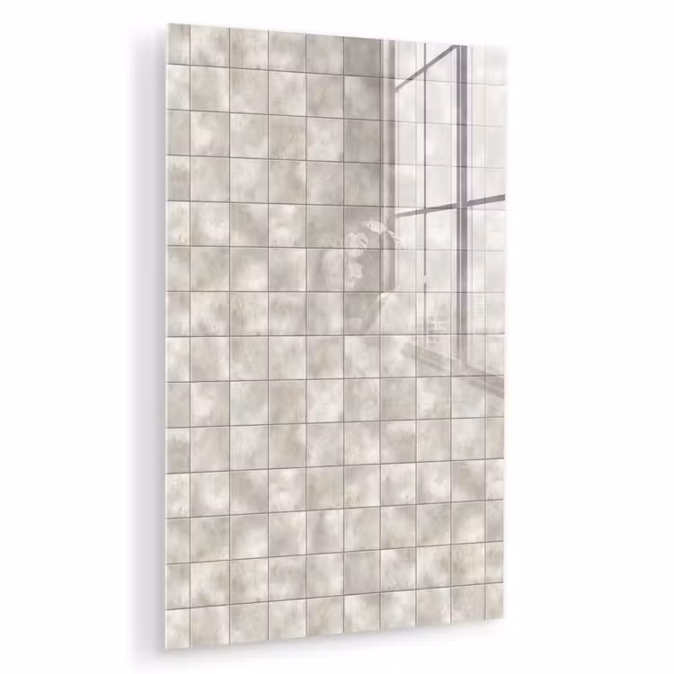 Glas schilderij - Tegels - Natuurlijk - Grijs — 1