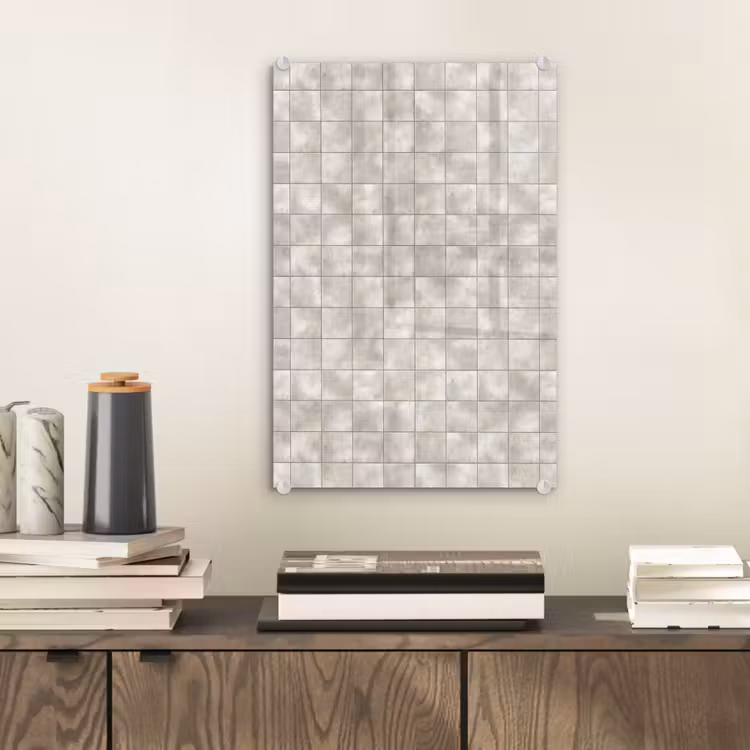 Glas schilderij - Tegels - Natuurlijk - Grijs — 2