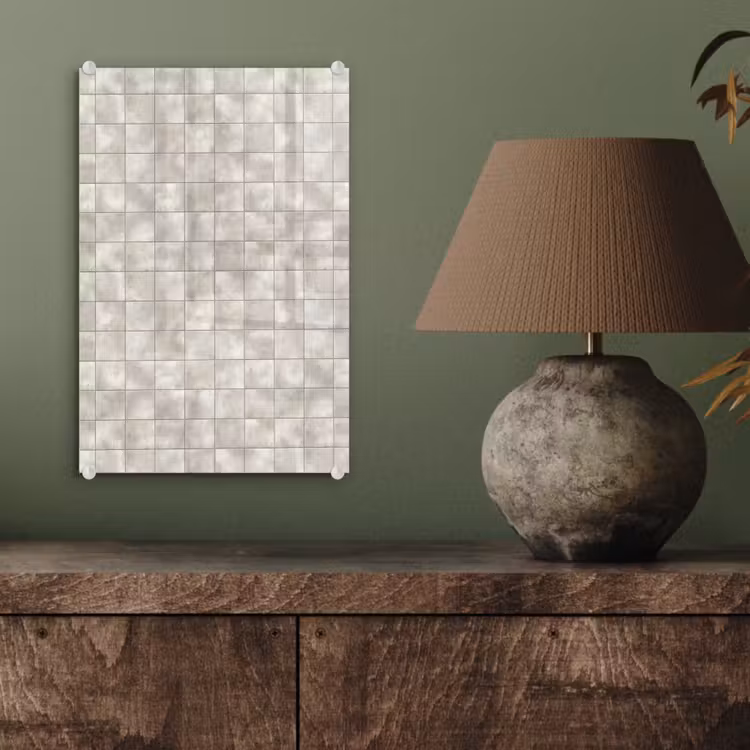 Glas schilderij - Tegels - Natuurlijk - Grijs — 4