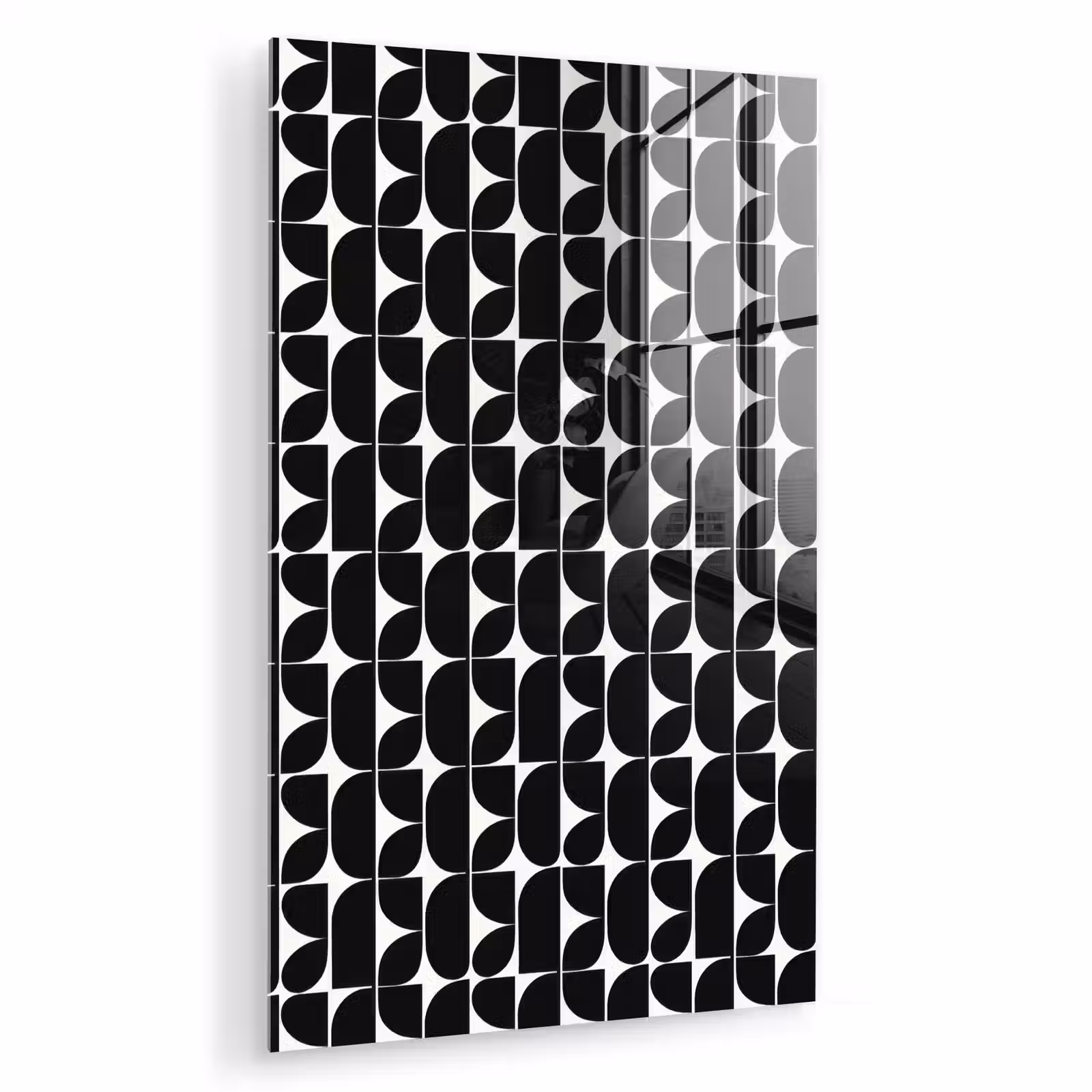 Glas schilderij - Modern - Geometrisch - Zwart — 1