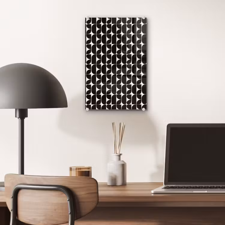 Glas schilderij - Modern - Geometrisch - Zwart — 7
