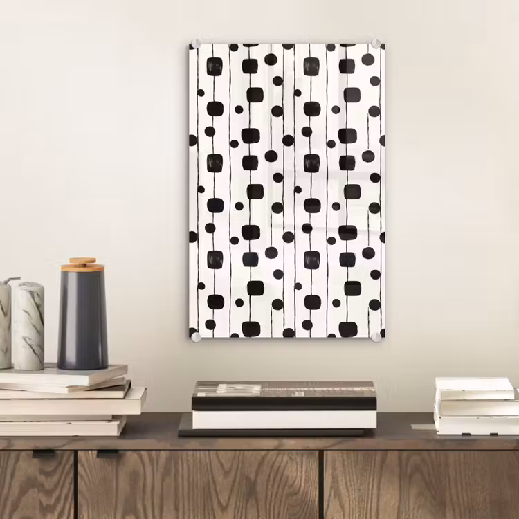 Glas schilderij - Grafisch - Modern - Zwart — 2