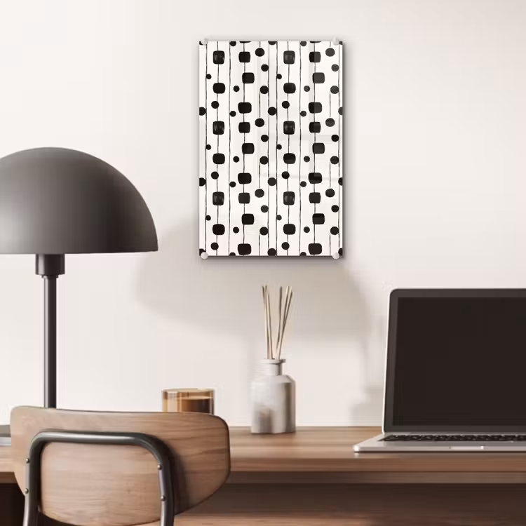 Glas schilderij - Grafisch - Modern - Zwart — 7