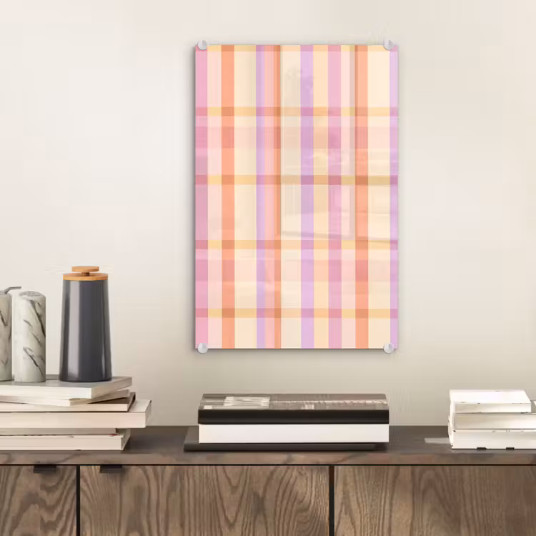 Glas schilderij - Pastel - uitpatroon - Geometrisch — 2